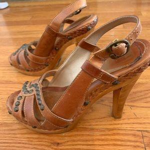 Frye studded platform sandals